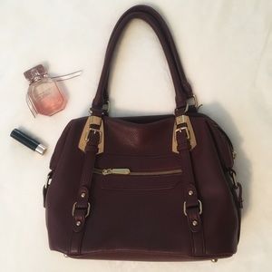 Wine Leather Satchel